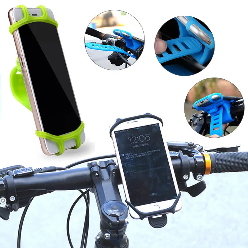 Universal Phone Stand Outdoor Bicycle Mobile Cell Holder Stand For iPhone For xiaomi Silicone Bicycle Mount Bracket Phone Holder