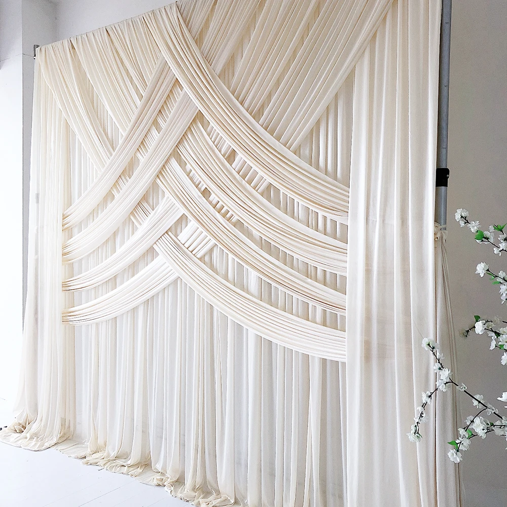 2020 December Ne Arrival H X 1 Piece Hot Sale Drapes Ice Silk Curtain edding Backdrop