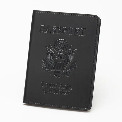 USA America Passport Cover Holder Business PU Leather Vaccination Card Protective Storage Wallet Purse Case Travel Accessories