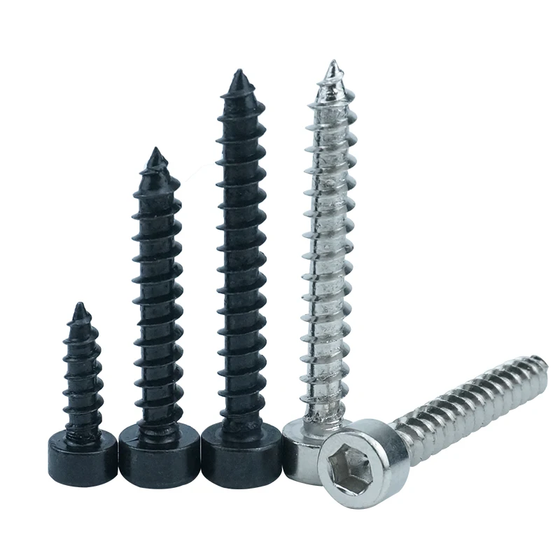 Hex Screw M2 M2.6 M3 M4 M5 M6 Hexagon Hex Socket Cap Head Self Tapping Screw Stainless Steel Black Allen Head Screw for Speaker