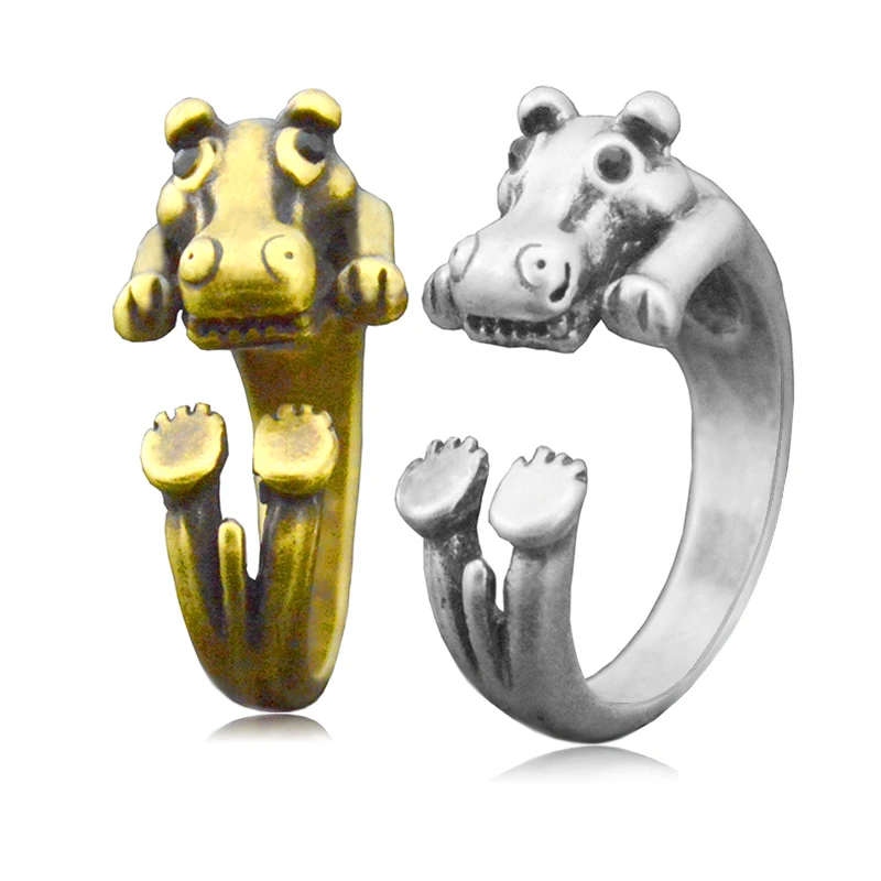 1 Piece Hippo Anel Feminino Cute Ring For Women Boho Animal Anillos Couple Love Rings Men Jewelry Bague Femme Everyday Gifts