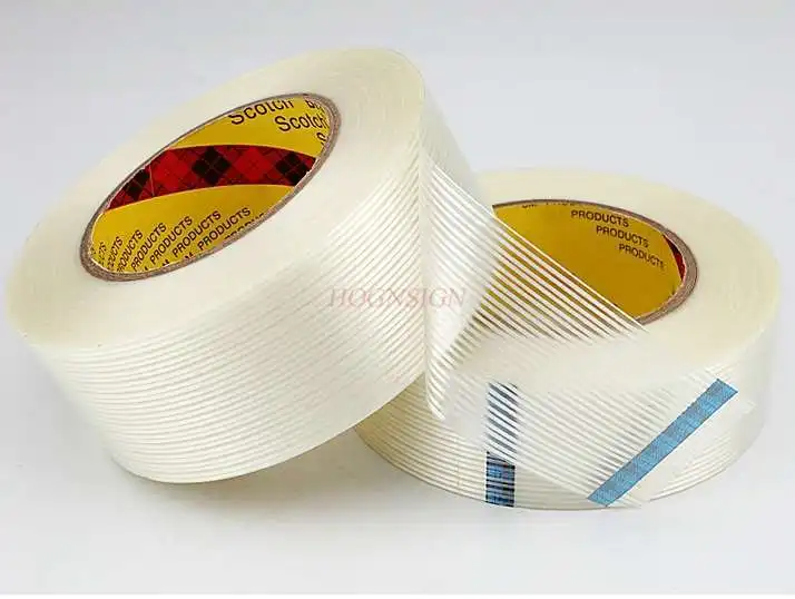 2pcs Fiber tape strong high viscosity non-marking single-sided transparent waterproof high temperature resistant stripe