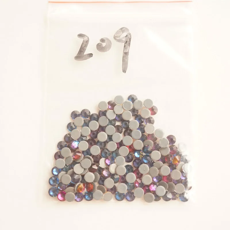 

SS4-SS30 High Quality Blue Volcano Hot Fix Rhinestones Iron On Hotfix Strass Iron on Fabric Stones for Transfer Design FC066