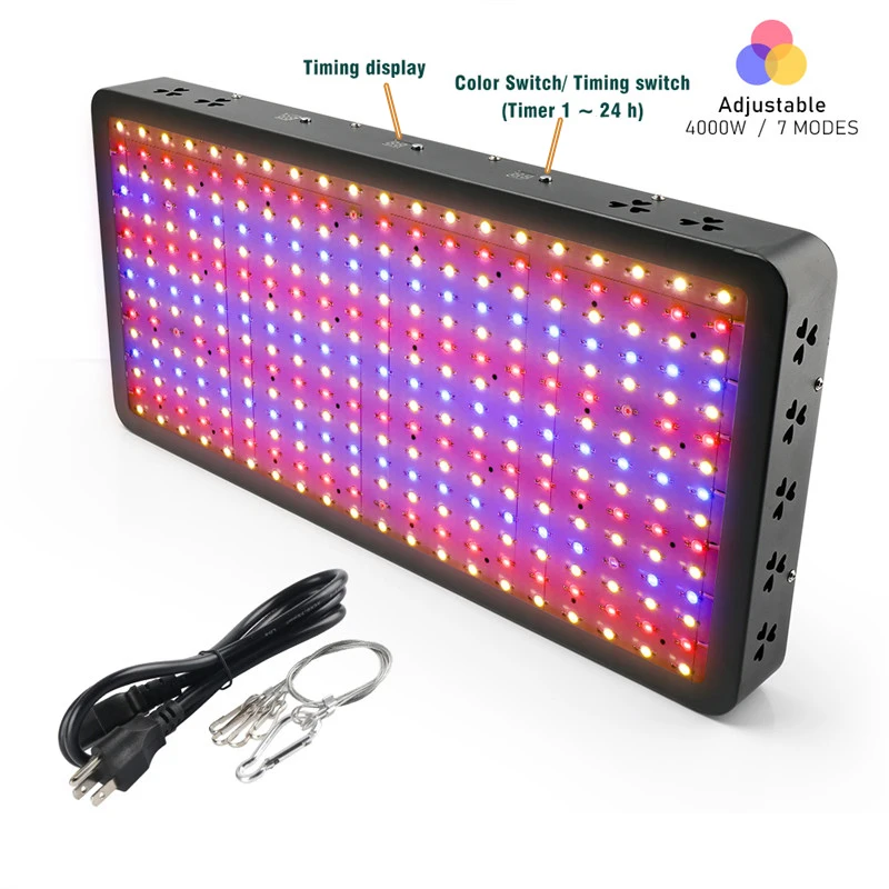 Imagem -02 - Lvjing Lâmpada Led Full Spectrum para Cultivo Lâmpada de 600w 1200w 2500w 3000w e 4000w Temporizador para Plantas Internas Hidroponia Barraca