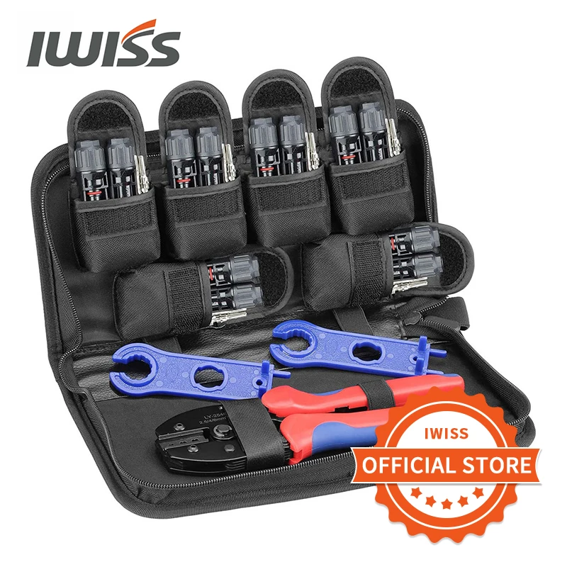 iwiss solar pv painel terminais crimping tool grupo ly2546b crimper alicate kit de ferramentas manuais conectores de fio solar press alicates iws3 4 01