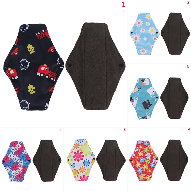 1PCS Bamboo Fiber Menstrual Pad Washable Reusable Sanitary Napkin Cotton Cloth Pads Feminine Hygiene Panty Liner Towel Pad