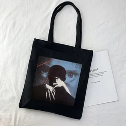 y2k Ulzzang women shoulder bags Vintage Horror women canvas bag punk dark large capacity ins Cartoon casual Gothic shopper bags