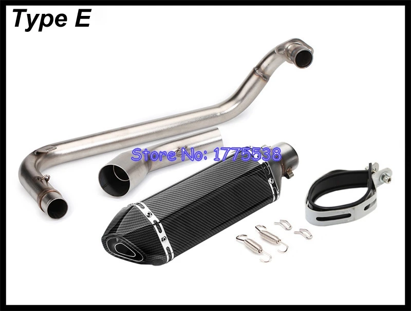 Sistema de escape completo para motocicleta, Colector de cabecera, tubo de enlace frontal con DB Killer, para Honda MSX 125 Grom 2013-2015