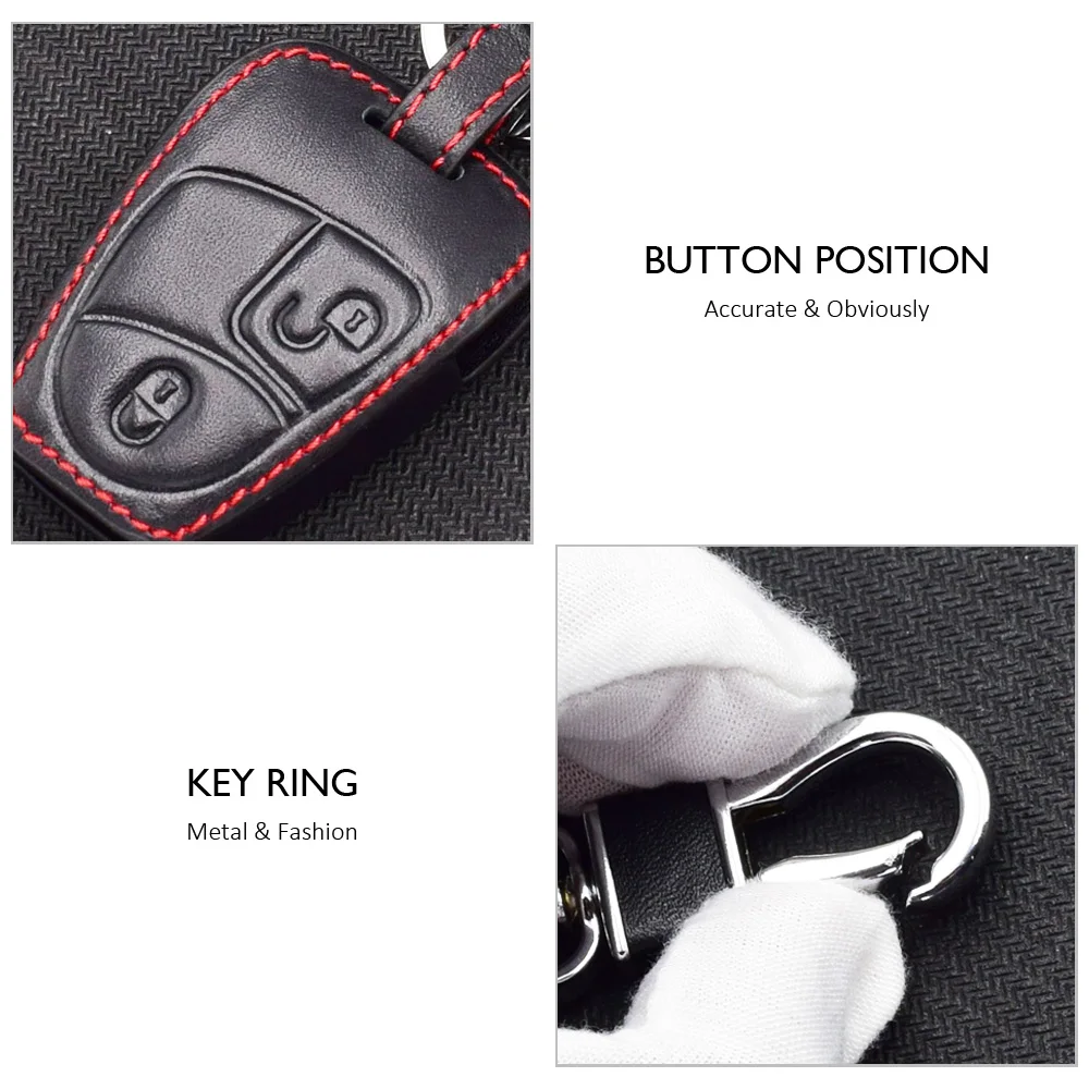 Leather Car Key Cases For Mercedes Benz W169 W245 W203 W216 W208 W211 W463 W251 W220 R230 Smart Remote Control Protector Cover