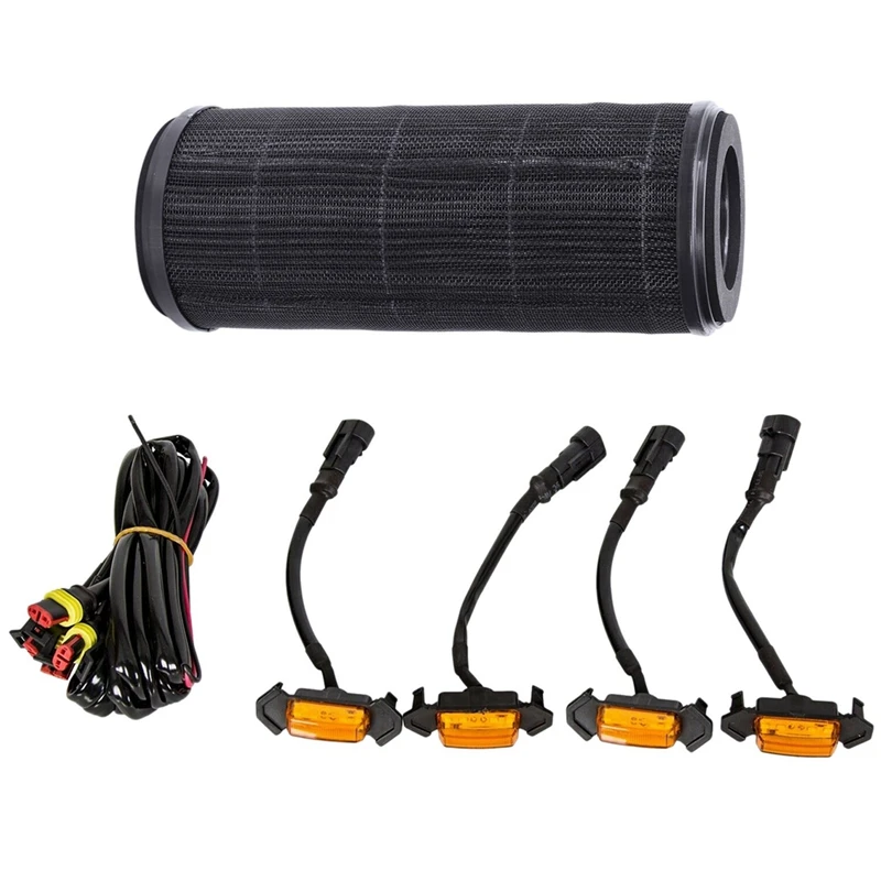 1x for Xiaomi Air Purifier Filter Mijia Activated & 4x Grille Amber Led Lights Kit for Toyota Tacoma Trd Grill 2016-2018