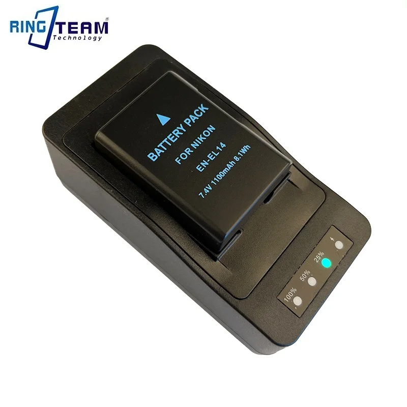 Suitable for Nikon EN-EL14 Battery Charger D5200 5300 5100 3400 3500 5600 Camera EN-EL14 Battery ENEL14 EN EL14 Quick Charger
