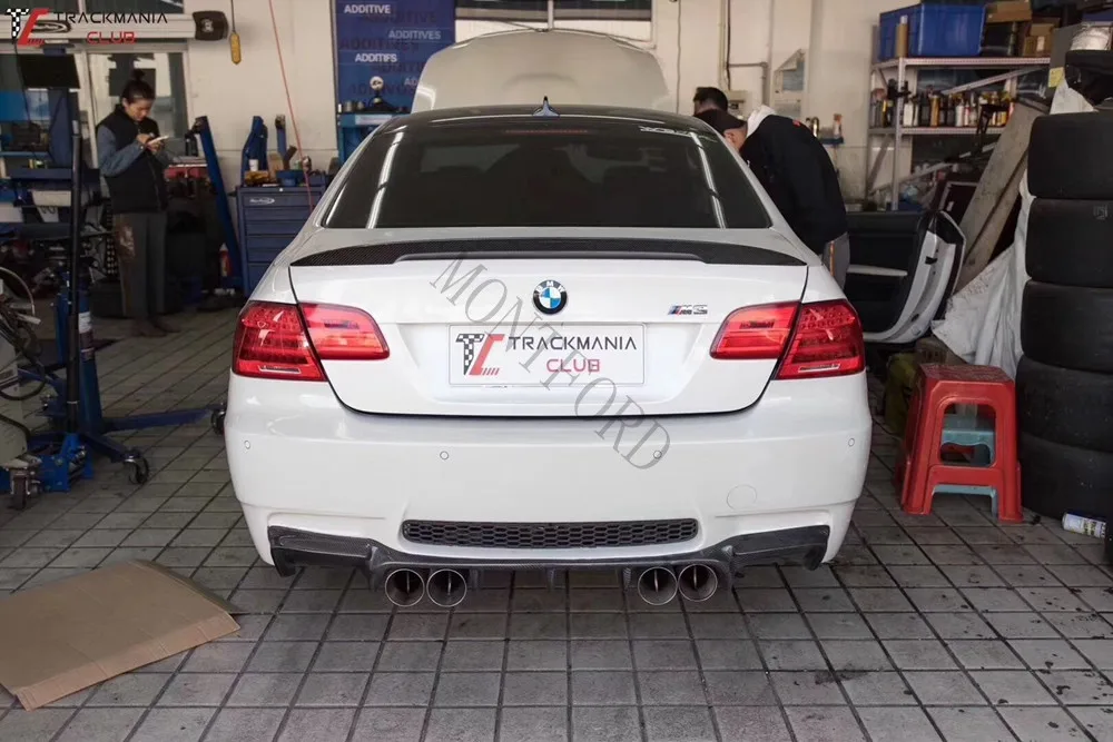 MP Style Carbon Fiber Ducktail for BMW 3 Series E92 & M3 2-Door Coupe Rear Spoiler Lip Wings Trunk Tail 2006-2013 320i 330i