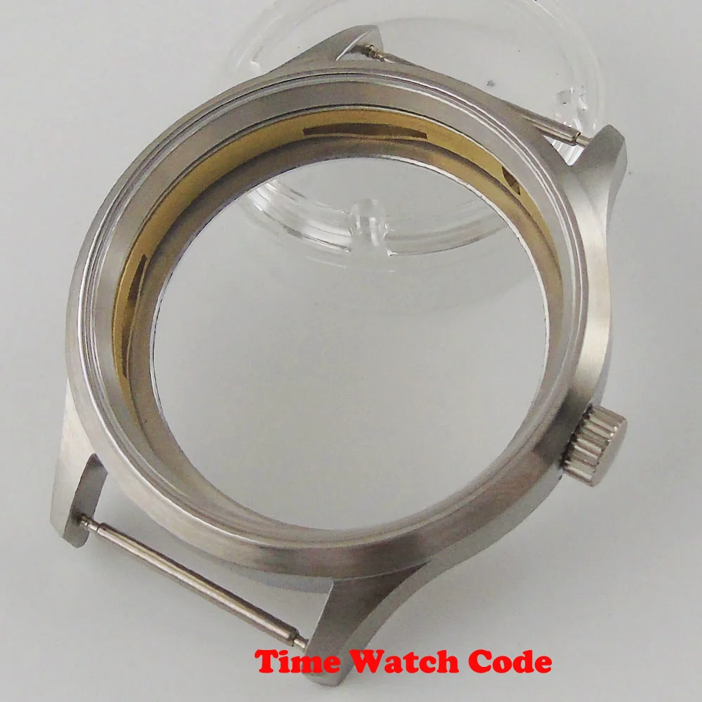 

43mm Brushed Watch Case Stainless Steel Fit ETA 6497 6498 Hand-winding movement