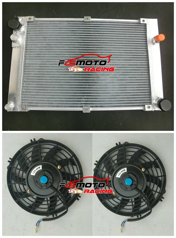 

Aluminum Radiator + Fan Cooling For 1985-1991 Porsche 944 2.5L Turbo S2 3.0L MT 91 90 89 88