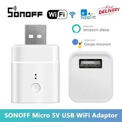 SONOFF Micro 5V USB Adaptor Switch 5V Wifi USB Power Mini Adaptor Smart Home Switch Automation via eWeLink APP Google Home Alexa