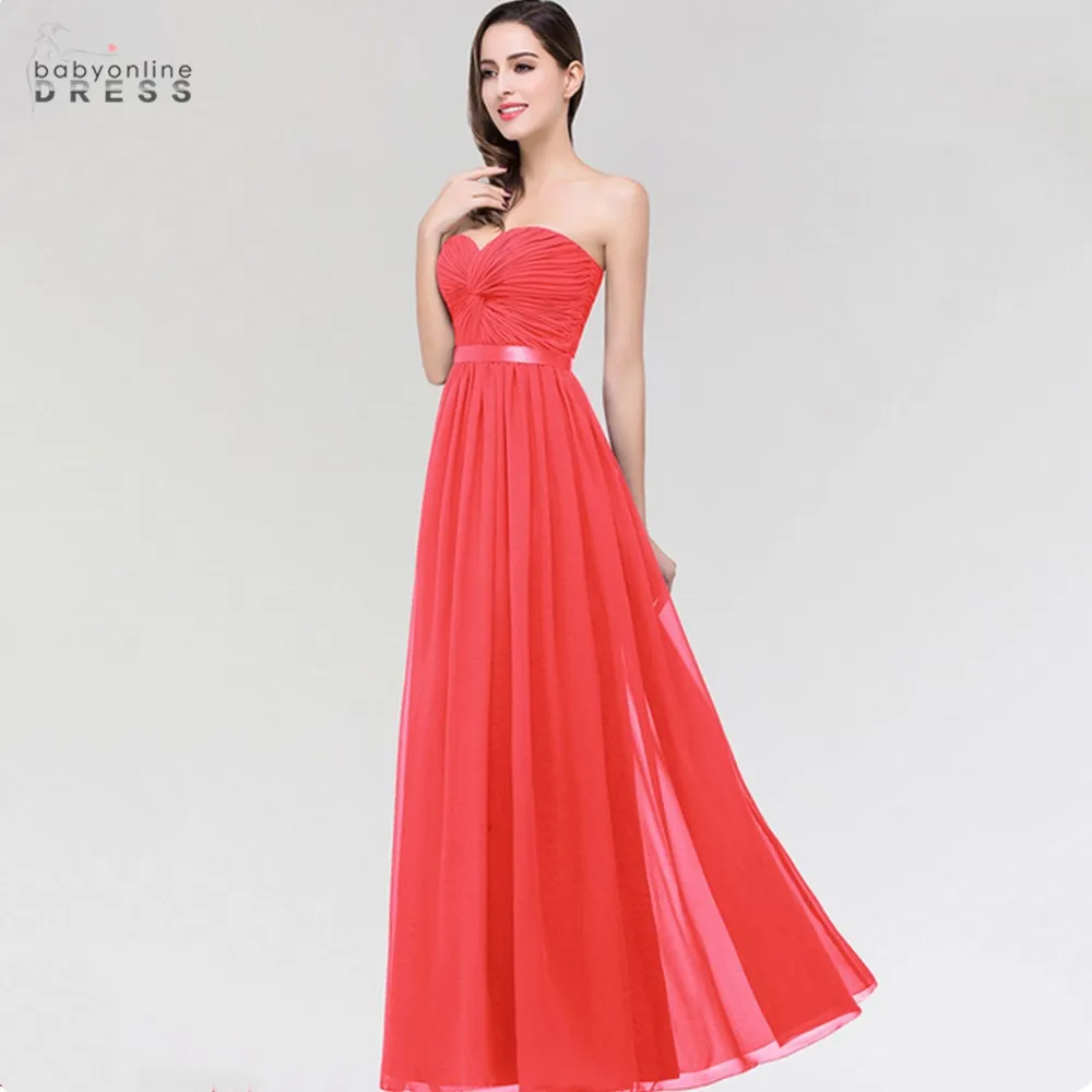 

Vestido Madrinha ChiffonLong Bridesmaid Dresses Sleeveless A Line Women Dress For Wedding Party Pleat Robe Demoiselle D'honneur