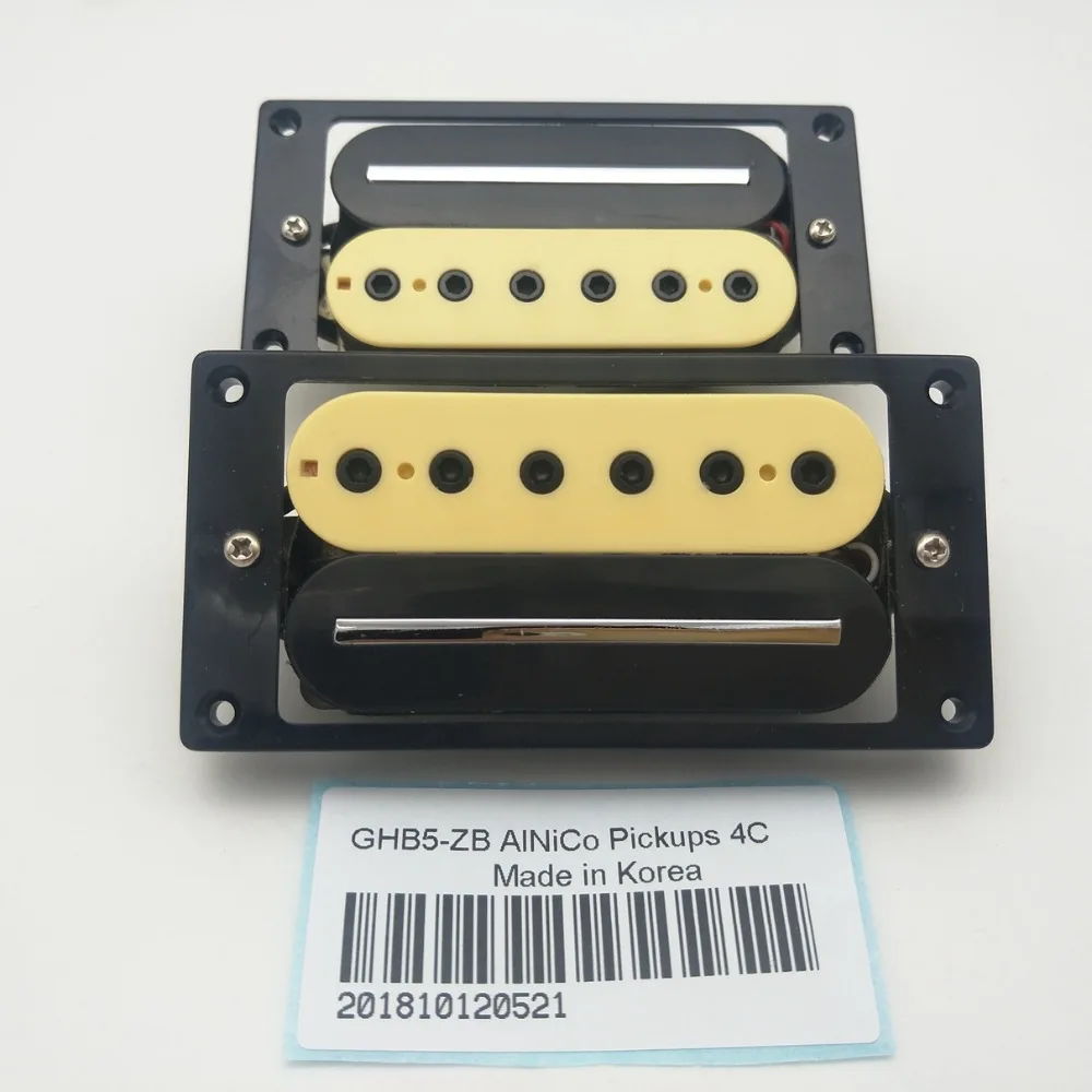 

Zebra Guitar Pickups Alnico5 High power Metal Single track Humbucker 4C Made in Korea