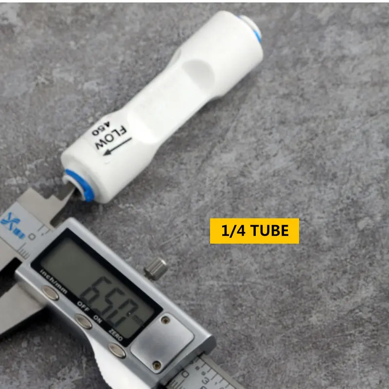 450CC Straight-through type Waste Water Flow Regulater Restrictor 1/4" OD Hose Reverse Osmosis Quick Connector Pipe Fittiing