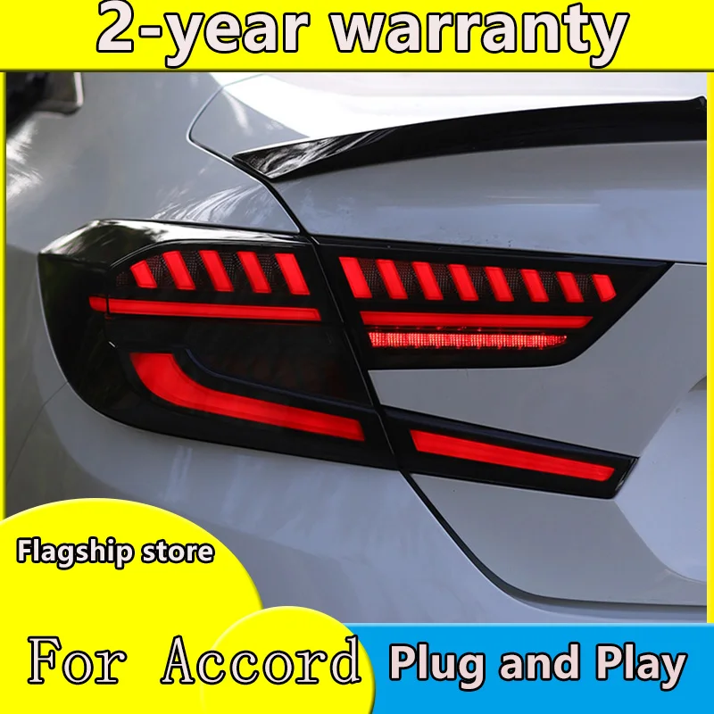 CAR for Honda Accord Tail Lights 2018 New Accord 10th LED Tail Light LED Rear Lamp LED DRL+Brake+Dynamic Signal+Reversing light