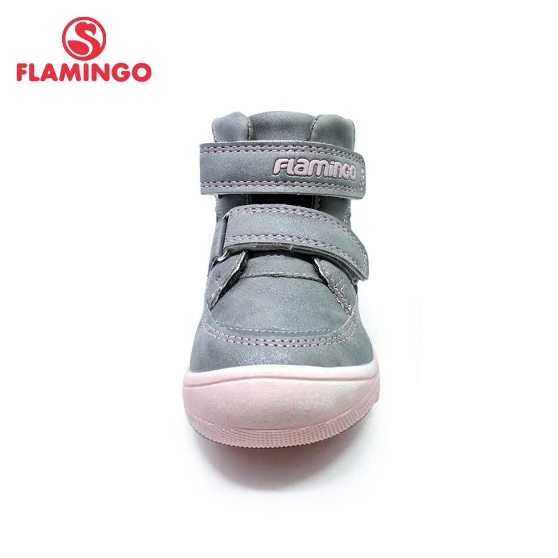 Flamingo outono feltro alta qualidade cinza botas infantil tamanhos 22-27 sapatos antiderrapantes para meninas frete grátis