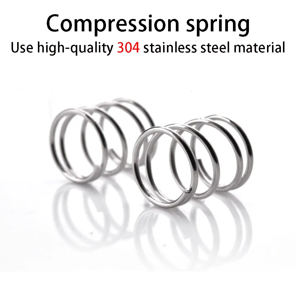 Stainless Steel Compression Spring, Cylindrical Spring, Y-type Rotor Return Spring, Steel Wire Diameter 1.5mm, 10pcs