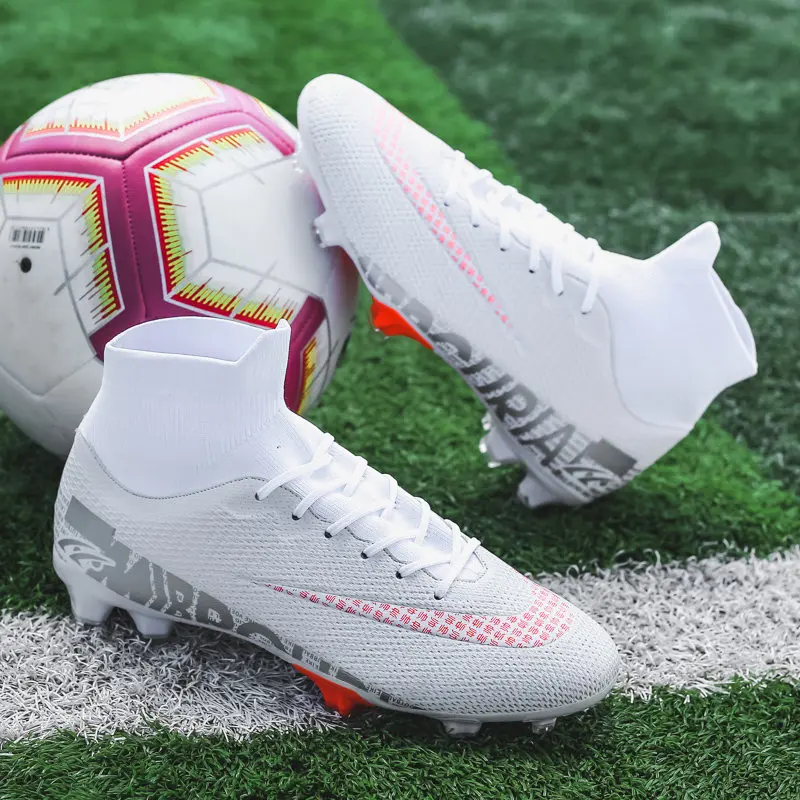 Chaussures de football coordonnantes à rinçage élevé pour hommes, chaussures de football en plein air, chaussures d\'entraînement de sport,