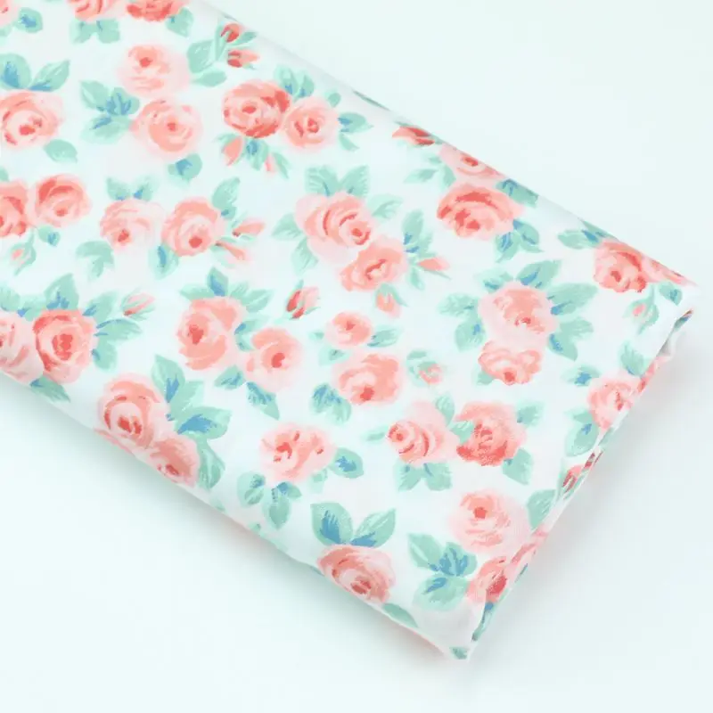 160 سنتيمتر * 50 سنتيمتر الحلو قليلا الأزهار الوردي الوردي نسيج القطن DIY الفراش الملابس فستان خليط النسيج الاطفال اليدوى القطن القماش