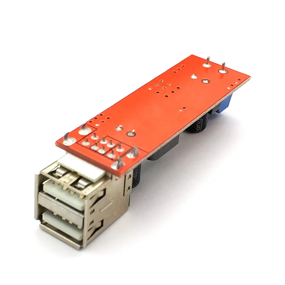 차량용 더블 USB 충전 DC-DC 스텝 다운 컨버터 모듈, DC 6V-40V ~ 5V 3A, 차량 충전기 LM2596 듀얼 2 USB