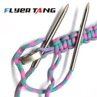 2PCS Stainless Steel Paracord Weaving Needles 550 Paracord Camping FIDs Stitching Easy Use Crochet Tools for Outdoor Activities