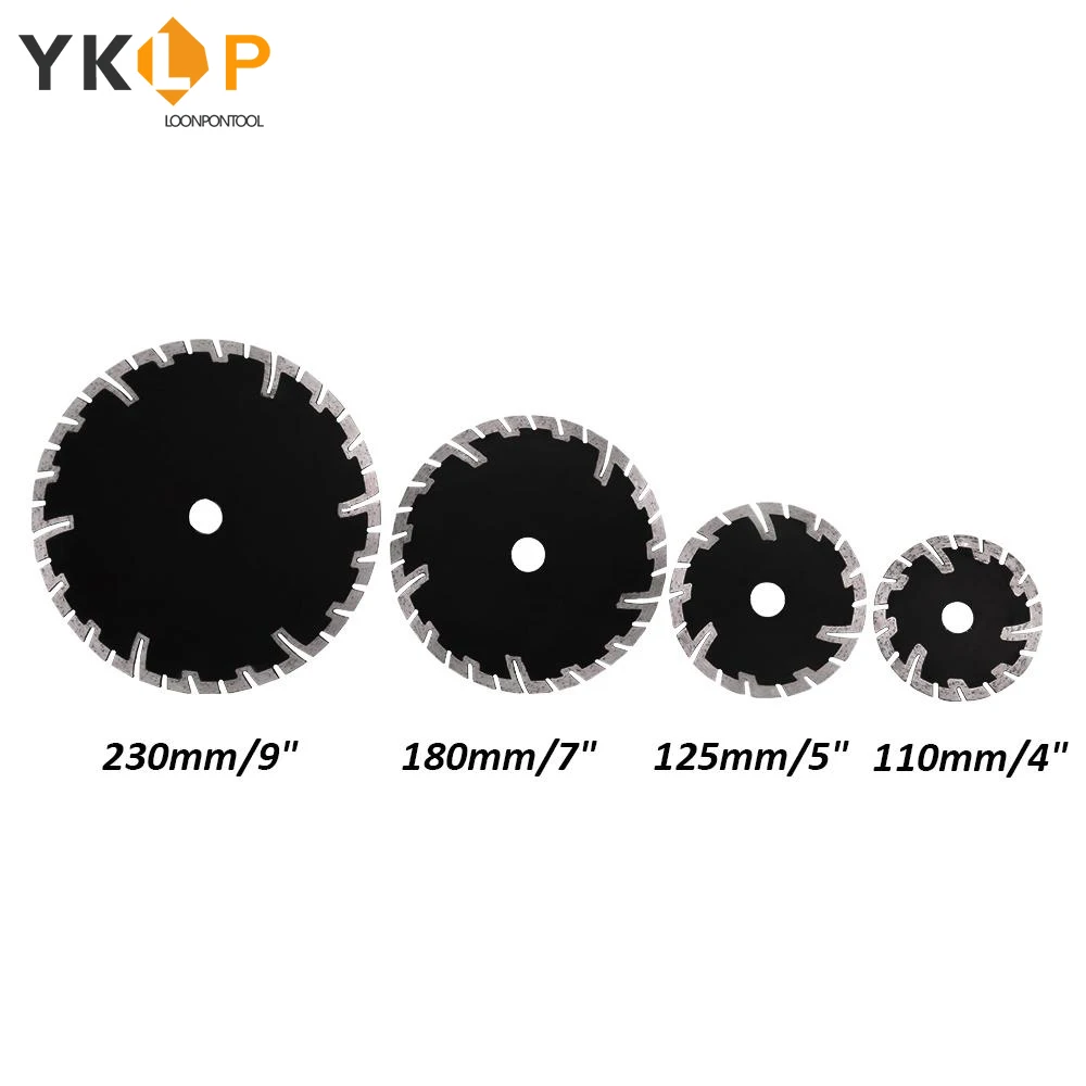 다이아몬드 커팅 디스크 세그먼트 그라인더 블레이드 110mm 125mm 180mm 230mm, 도자기 타일 화강암 대리석 절단용, 1 개