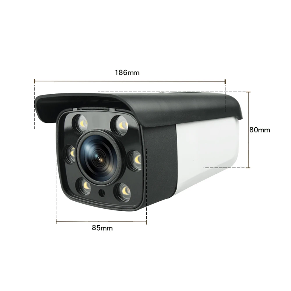 Caméra de surveillance extérieure IP POE hd 3,0 mp, avec codec H.265, vision nocturne en couleur, lumière chaude, protocole Onvif P2P, vision par téléphone portable