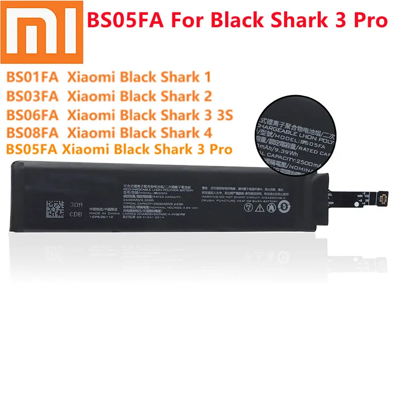 Repalcement Battery BS01FA For Xiaomi Black Shark 1 BS03FA For Black Shark 2 BS06FA For Black Shark 3 BS08FA For Black Shark 4