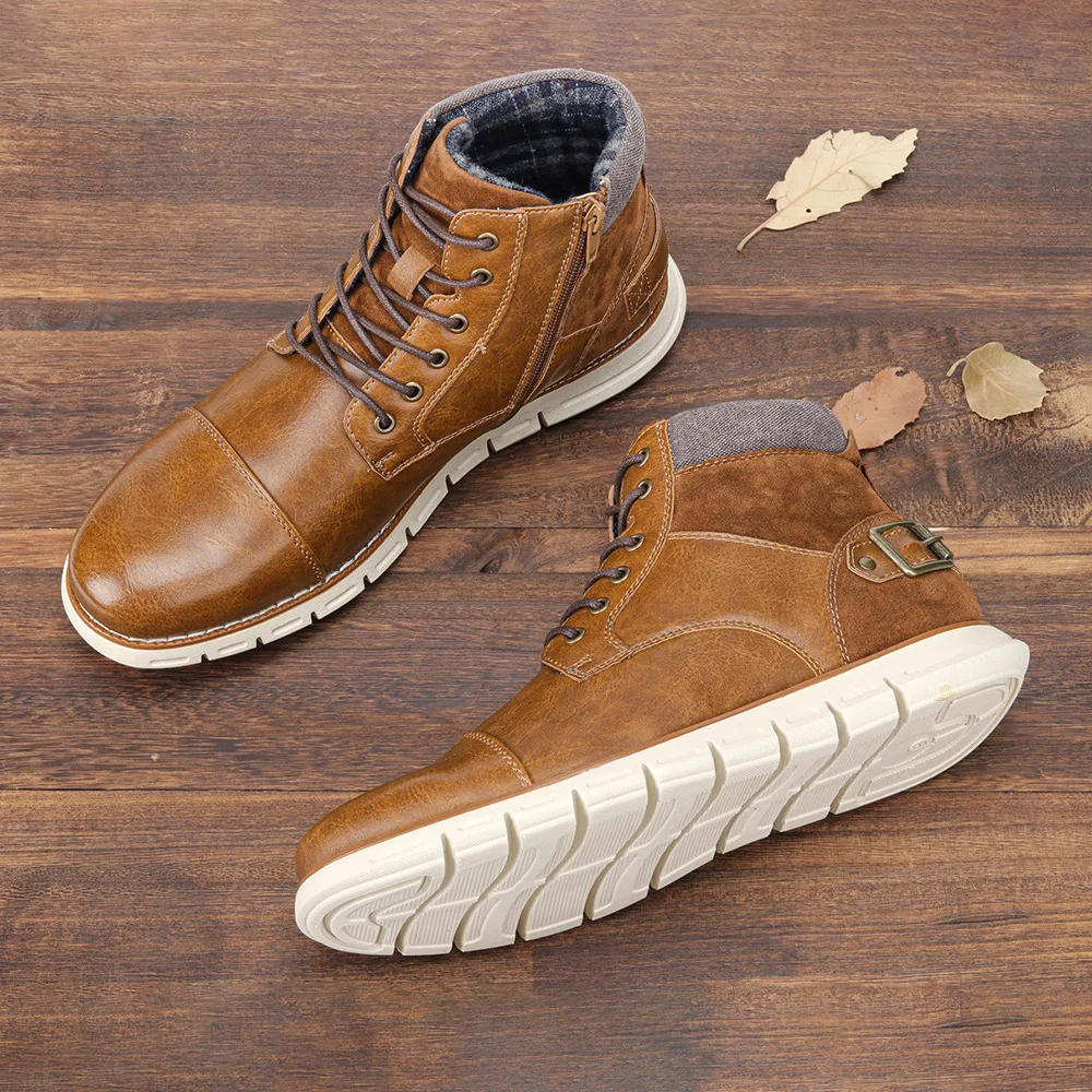 

Nice Casual Boots Men Nice Autumn Winter Comfy MD Durable Outsole Men Shoes High Quality Genuine Leather Men BootsNice