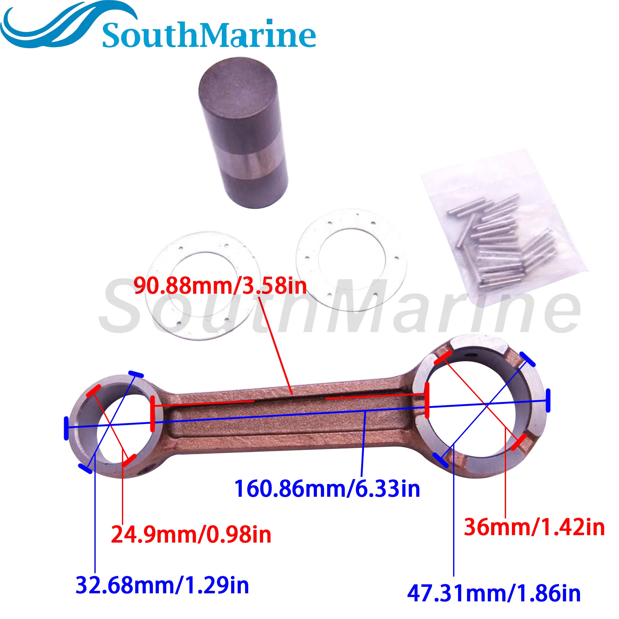 Buitenboordmotor 6K5-11651-00 6K5-11651-00 Drijfstang Kit Voor Yamaha 60HP 70HP Boot Motor