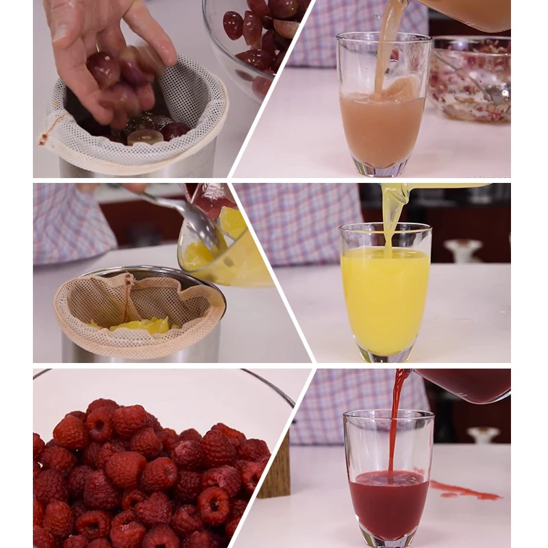 Presse-fruits ménager en acier inoxydable, 2l, pour la séparation des résidus de jus de la médecine chinoise, qualité alimentaire