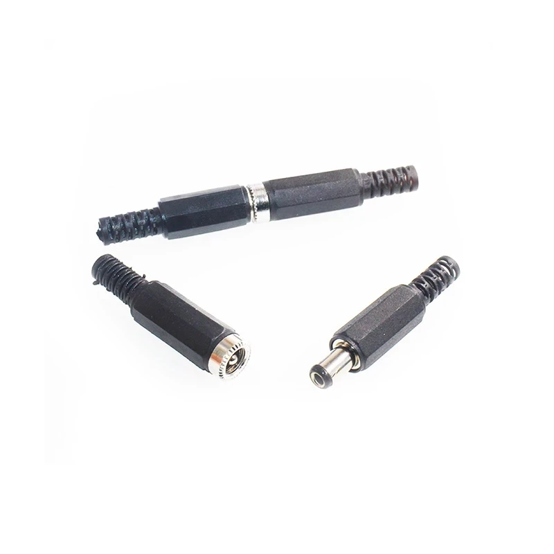 10 قطعة تيار مستمر ذكر تيار مستمر أنثى موصلات تيار مستمر السلطة جاك محول القابس كاميرا تلفزيونات الدوائر المغلقة نظام الأمن DIY بها بنفسك Cctv Accessories2.1/2.5*5.5 مللي متر #3