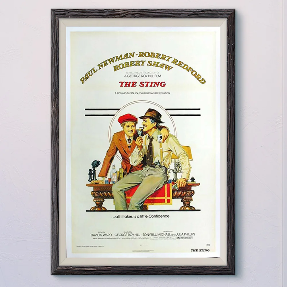 

N516 THE STING (3) Vintage Classic Movie Wall Silk Cloth HD Poster Art Home Decoration Gift