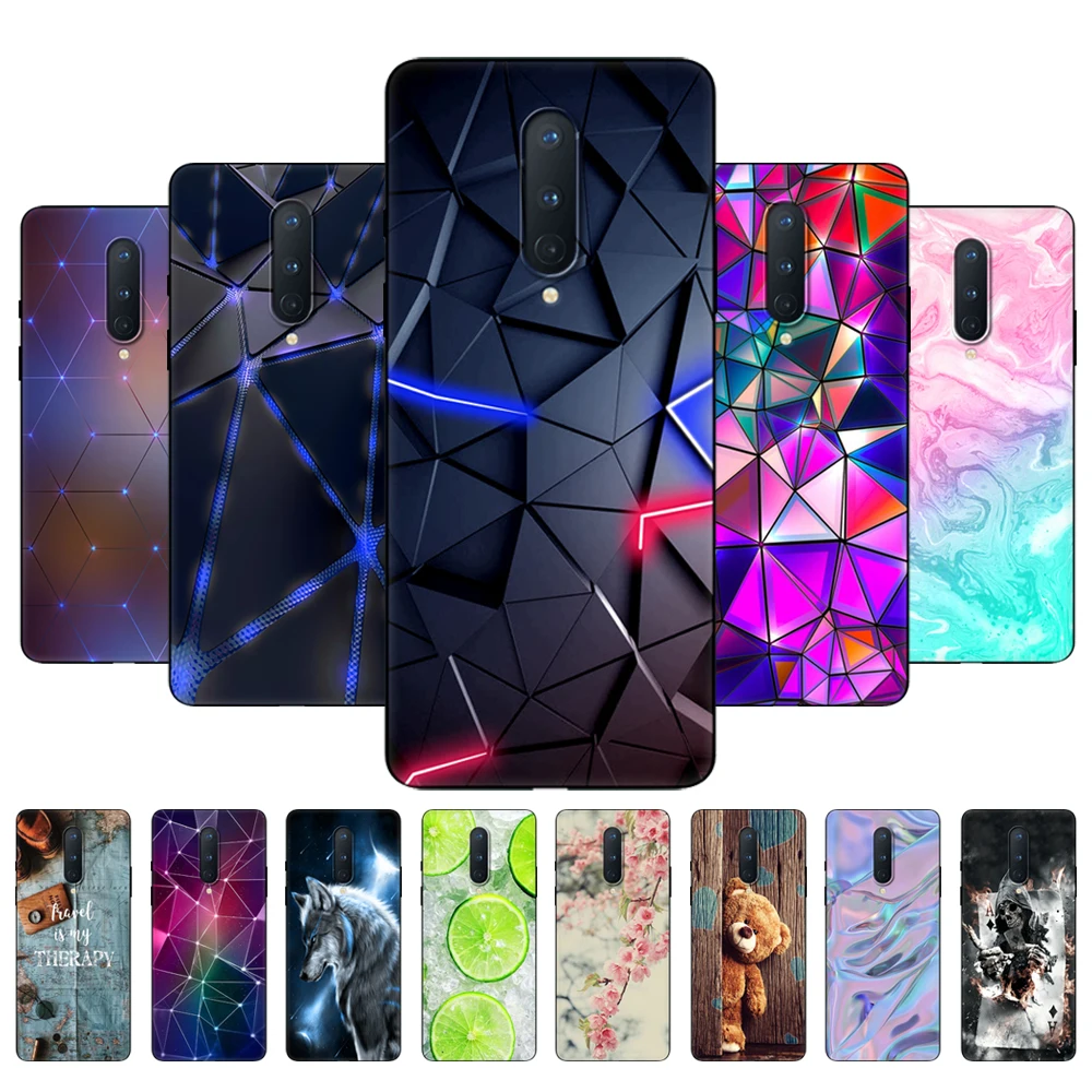 For OnePlus 8 Case For OnePlus 8 Pro Case For OnePlus 8T Case Silicon Phone Back Cover For One Plus 8 T 8Pro 5G black tpu case