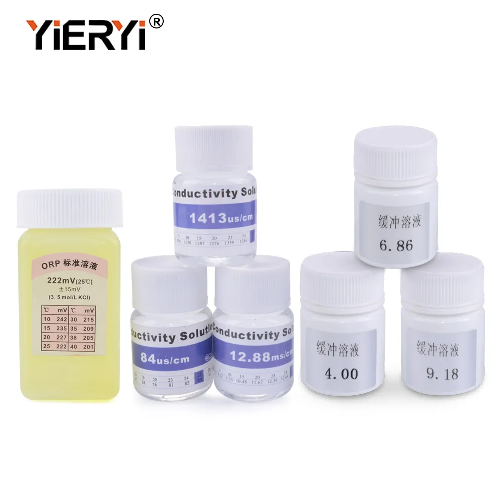 

PH EC ORP TDS Calibration Buffer Liquid 4.00/6.86/9.18 Solution 35ppt 84us/cm 1413us/cm 1382ppm 222mv Standard Solution Kit Set