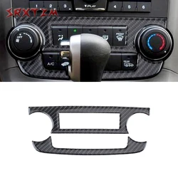 For Honda Crv 2007 2008 2009 2010 2011 Car Interior Air Condition Cd Control Panel Cover Trim Carbon Fiber Sticker