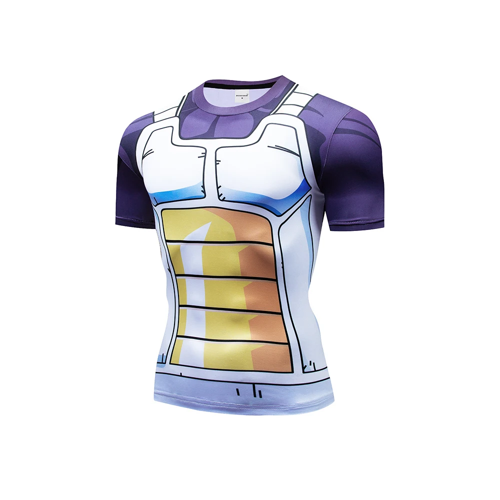 Free shipping Vegeta Tops Dragonball Z GUKU costumes Fitness shirt Cosplay Costume Hot Anime Cosplay for Halloween