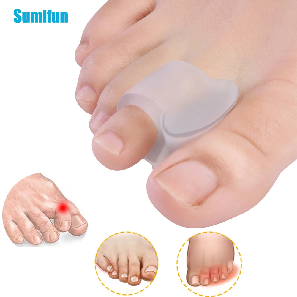 2pcs Toe Separator Correction Hallux Valgus Corrector Silicone Orthopedic Feet Separator Hammer Toes Straightener Foot Care Tool