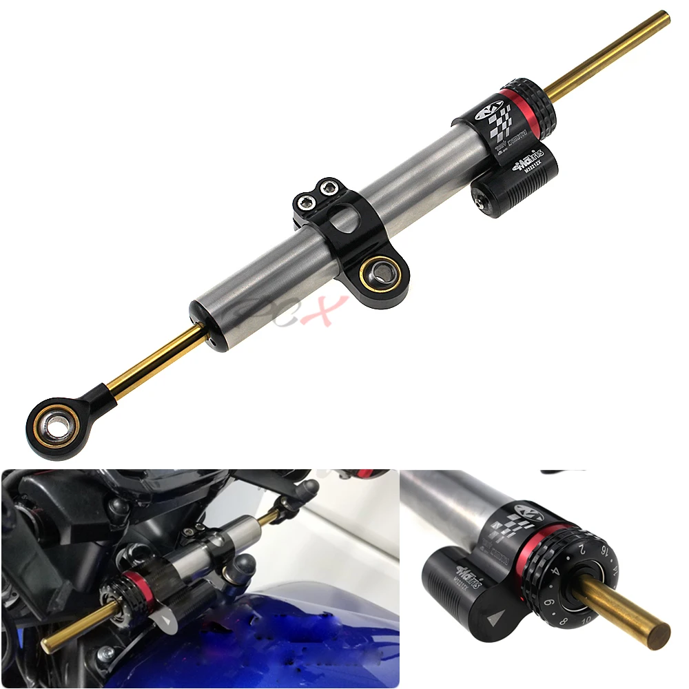 Universal Motorcycle Adjustable Steering Damper Stabilizer for MT 09 Tracer CB1000R CB500X Tracer 700 Suzuki GSXR 1000