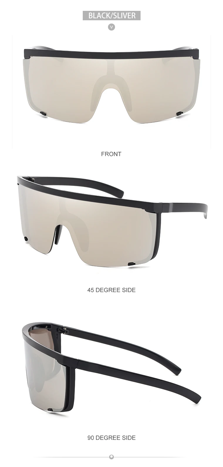 Übergroße Sport-Sonnenbrille für Herren 2026 Luxusmarke Winddichte Rechteckige Sonnenbrille für Damen Fahrbrille Gafas De Sol Hombre – Detail 17