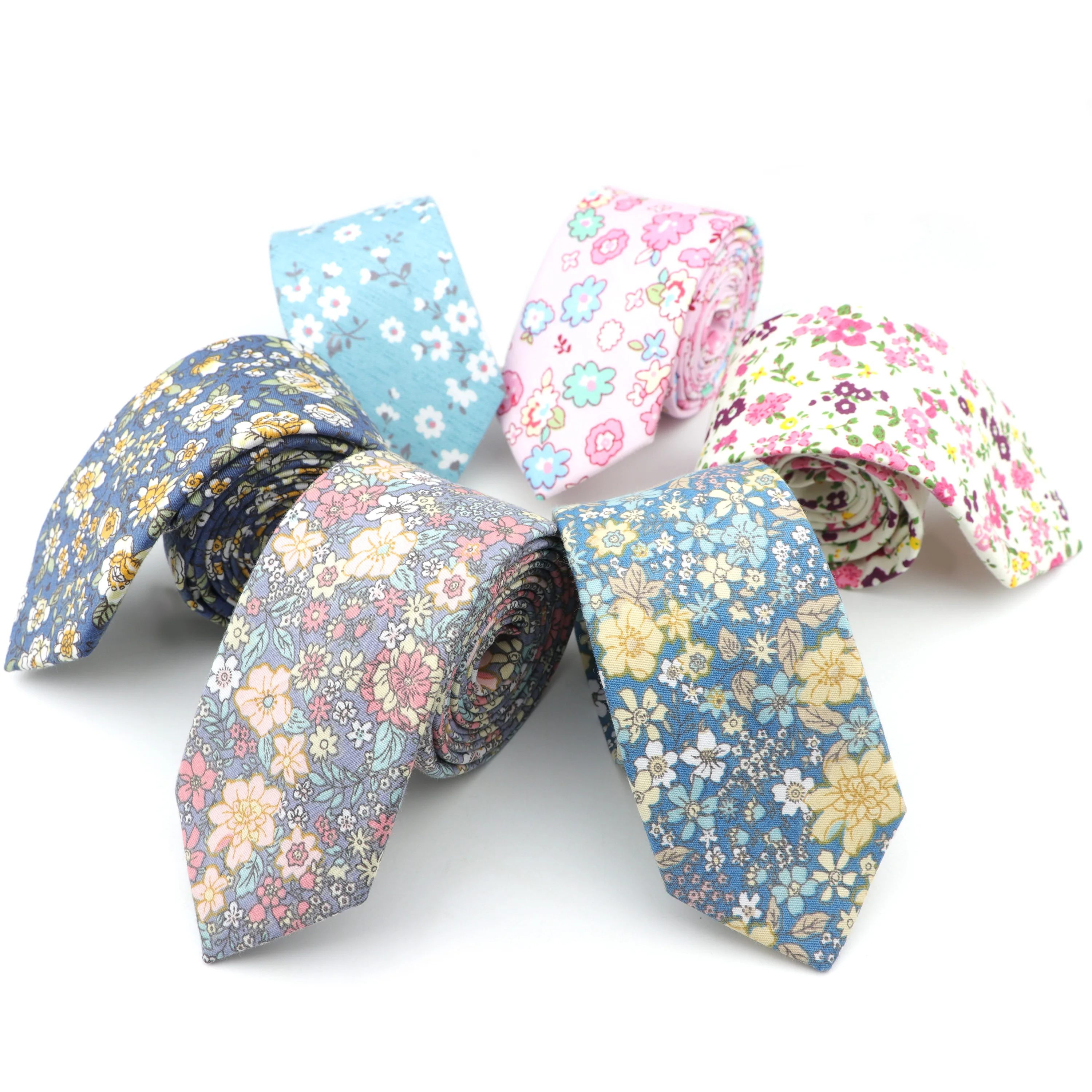 New Style Floral Brisk Soft Texture Tie 100% Cotton For Men&Women Casual Dress Handmade Adult Wedding Tuxedo Tie Accessory Gift