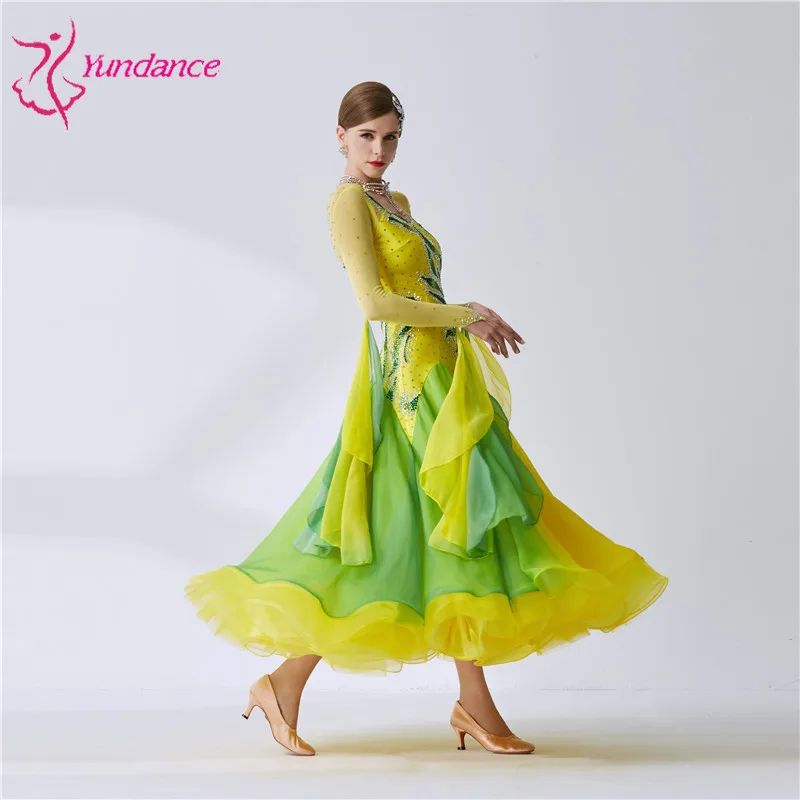 B-19567 Yundance New National Standard Ballroom Party Dress Ballroom Dance Competition Performance Dress For Sale