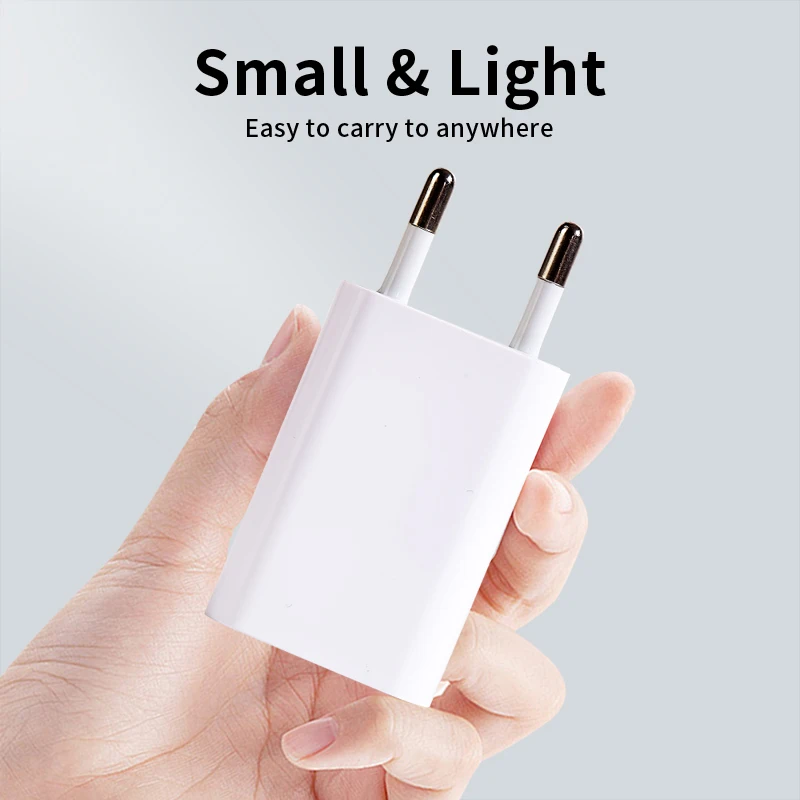 20pcs eu stecker 5v 1a usb wand handy ladegerät tragbarer lade block reise netzteile für iphone samsung xiaomi huawei – Detail 4