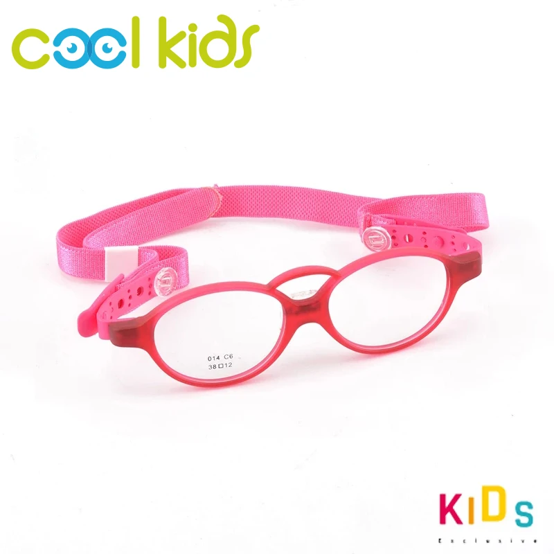 

COOL Kids Glasses Frame Spectacle Frames Prescription Myopia Small Children(0-2) Glasses with Silicon Cord Unbreakable Easywear