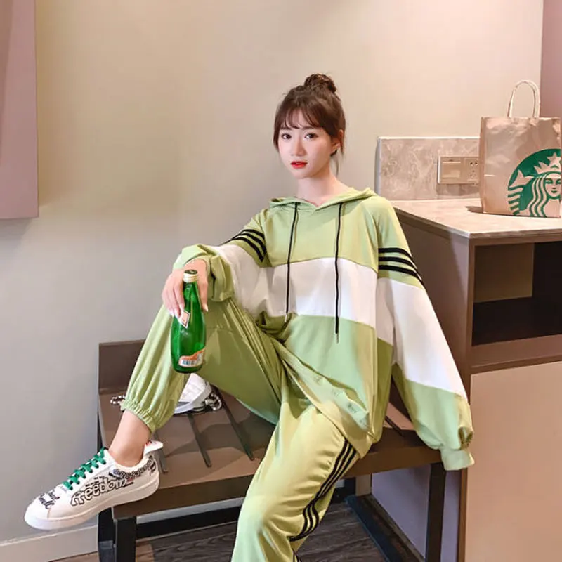 Autumn Women Tracksuit Two Pieces Hoodies And Pants Set Korean Clothes Female Sweat Suits Girls Casual Pullovers and Sweat Pants