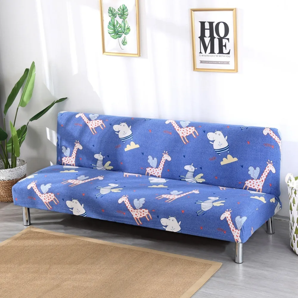 

Armless Sofa Cover Folding Seat Slipcover Modern Stretch Couch Bed Covers For Living Room Elastic Spandex Case For Seat Cover